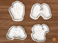 Sign Language Hands Cookie Cutter Set STL File - 01 set main