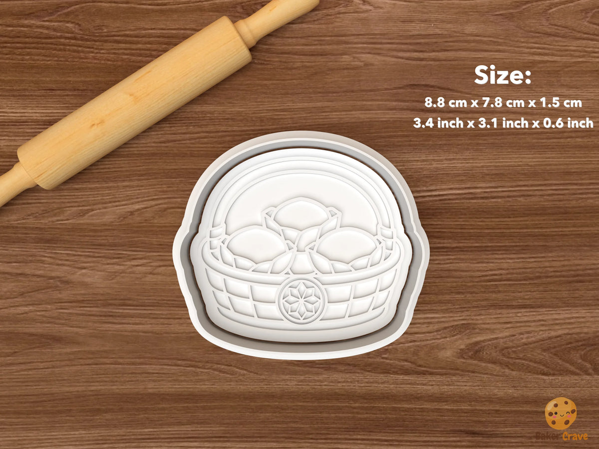 Simbang Gabi Christmas Cookie Cutter Set STL File - single bibingka basket