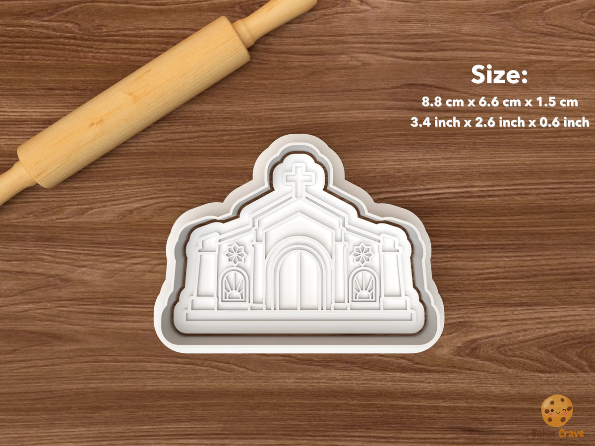 Simbang Gabi Christmas Cookie Cutter Set STL File - single church facade