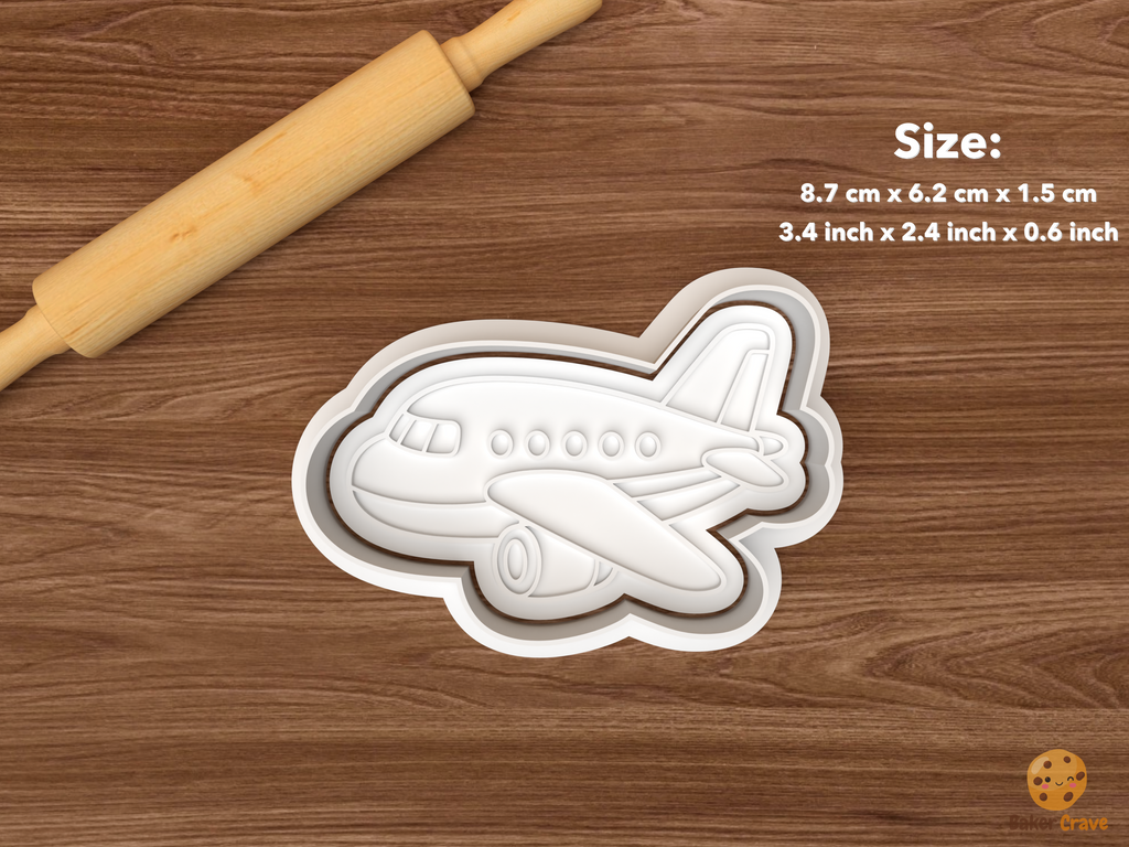 Aviation Travel Cookie Cutter Set STL File - single airplane