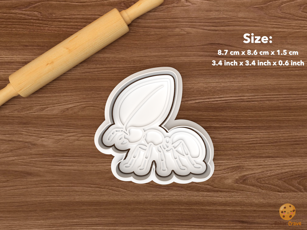 Ant Cookie Cutter Set STL File - single ant carrying leaf