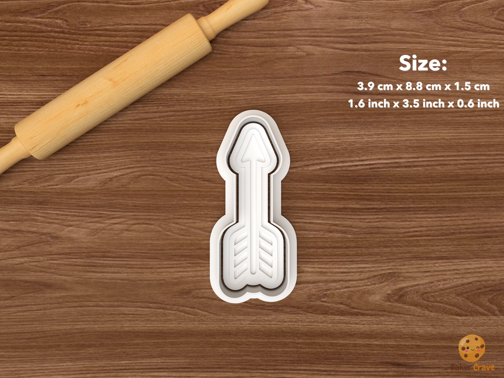 Archery Cookie Cutter Set STL File - single arrow
