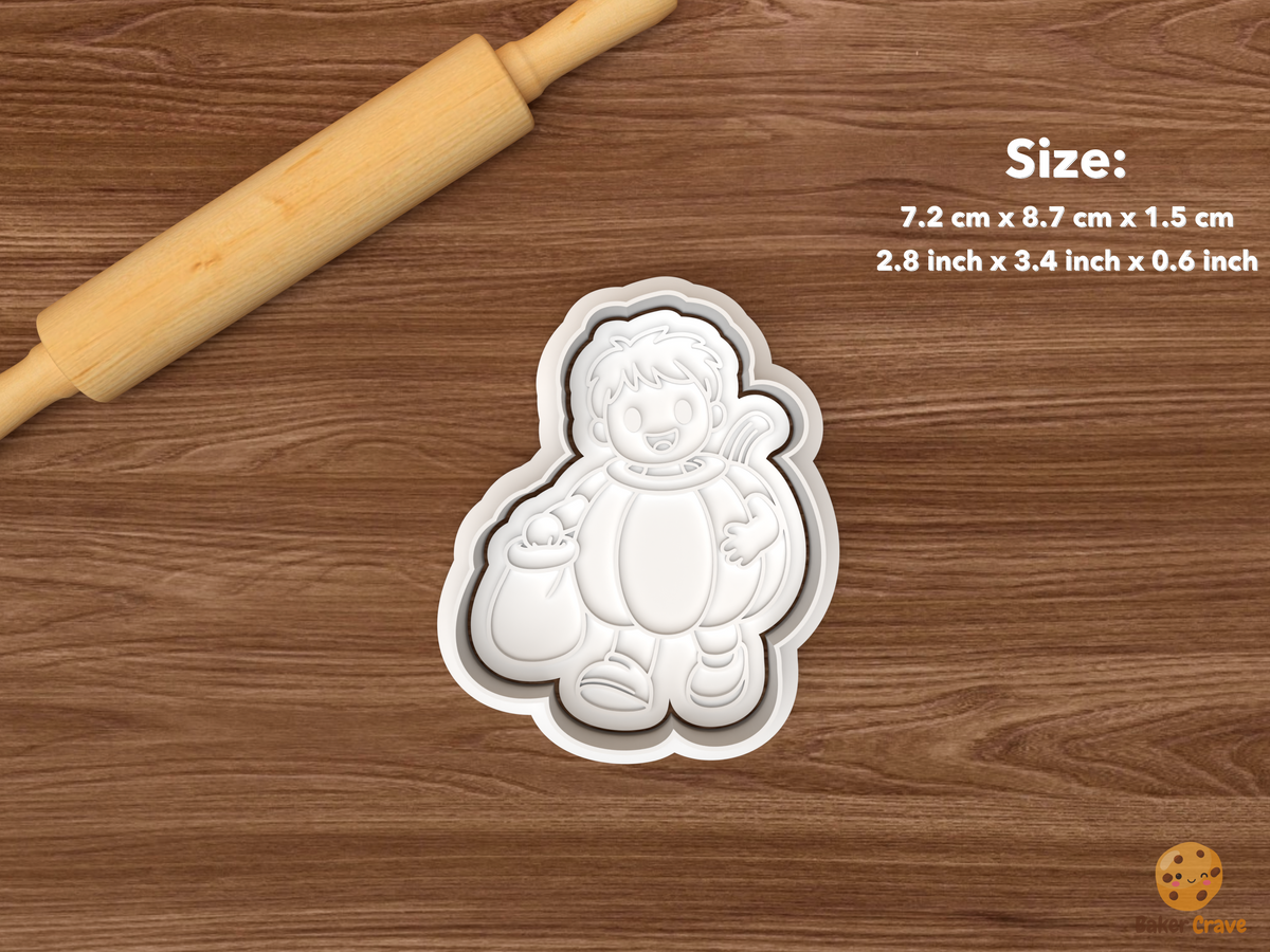 Trick Or Treat Kids Cookie Cutter Set STL File