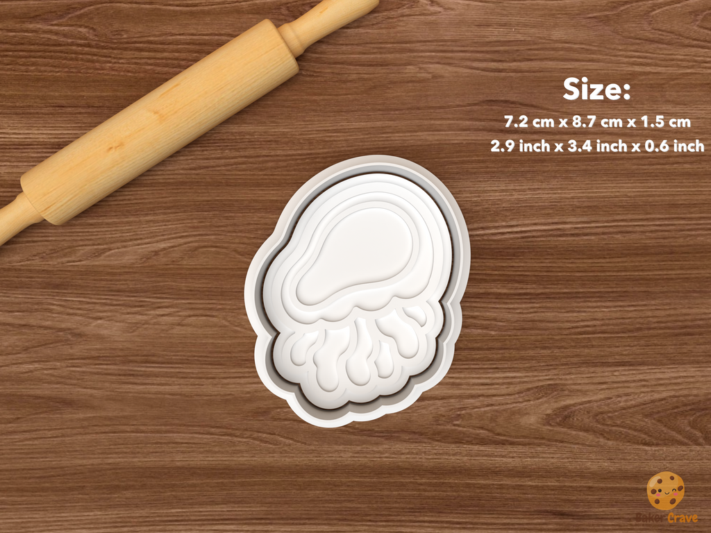Jellyfish Cookie Cutter Set STL File - single baby jellyfish