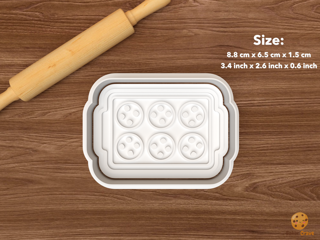Cookie Jar Cookie Cutter Set STL File - single baking tray with cookies
