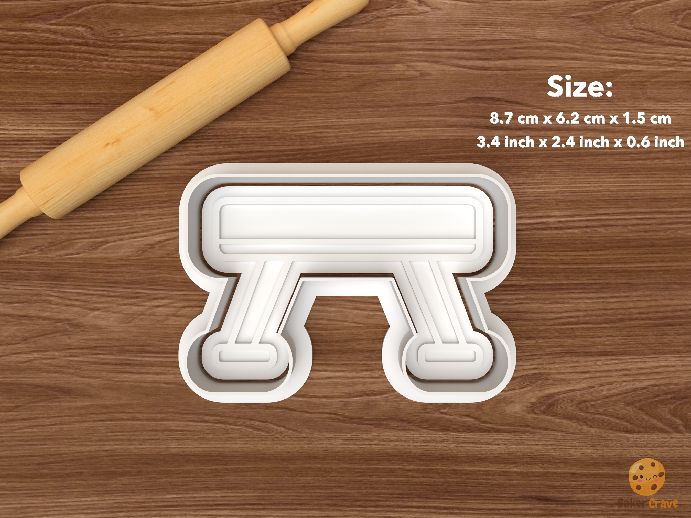 Gymnastics Cookie Cutter Set STL File - single balance beam
