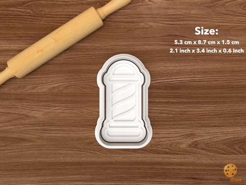 Barber Beard Cookie Cutter Set STL File - single barber pole