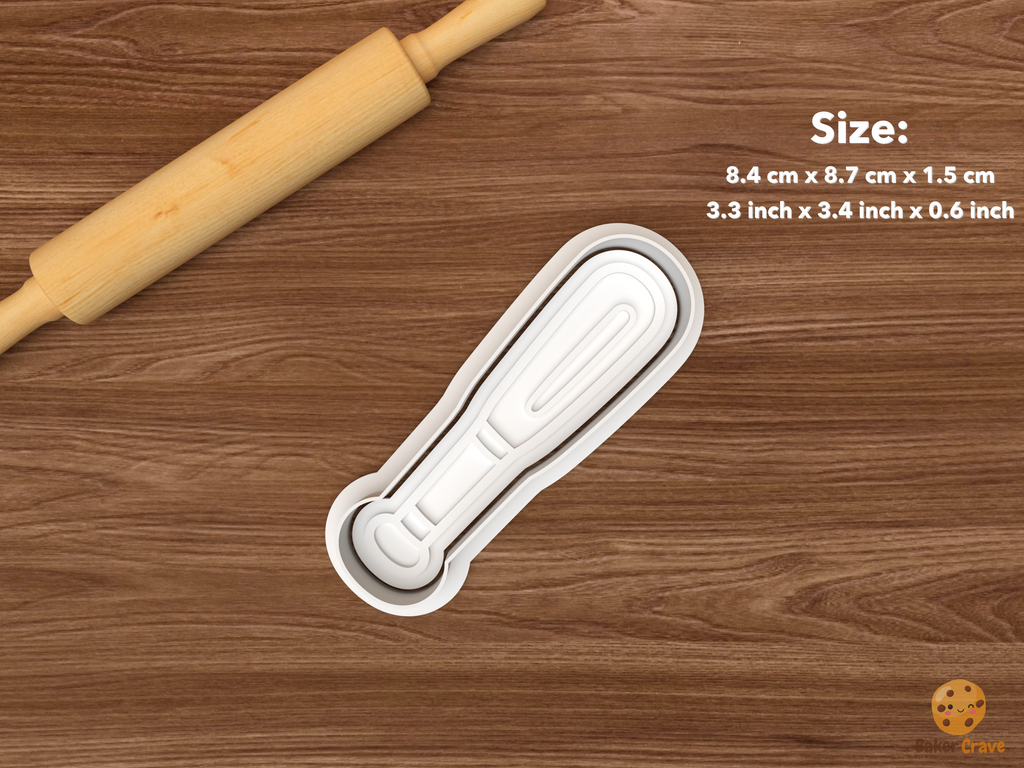 Baseball Cookie Cutter Set STL File - single baseball bat