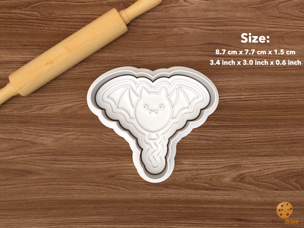 First Boo Birthday Cookie Cutter Set STL File - single bat balloon