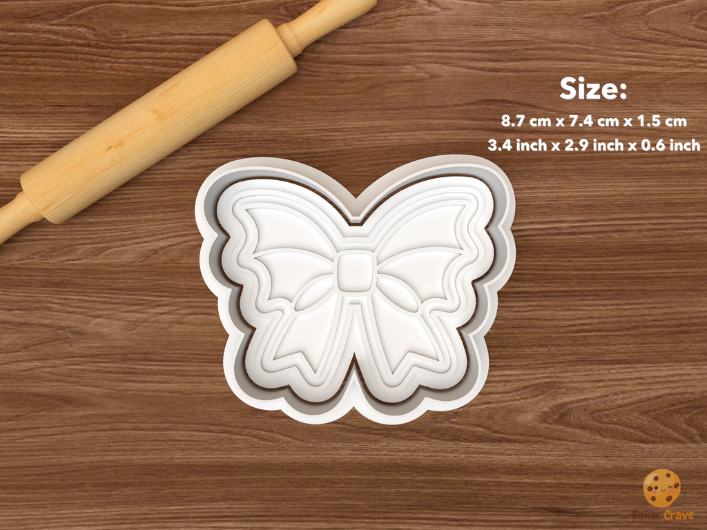 Halloween Cheerleading Cookie Cutter Set STL File - single bat bow