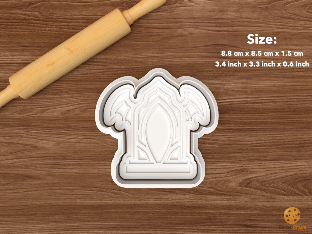 Halloween Tombstone Cookie Cutter Set STL File - single bat gothic tombstone