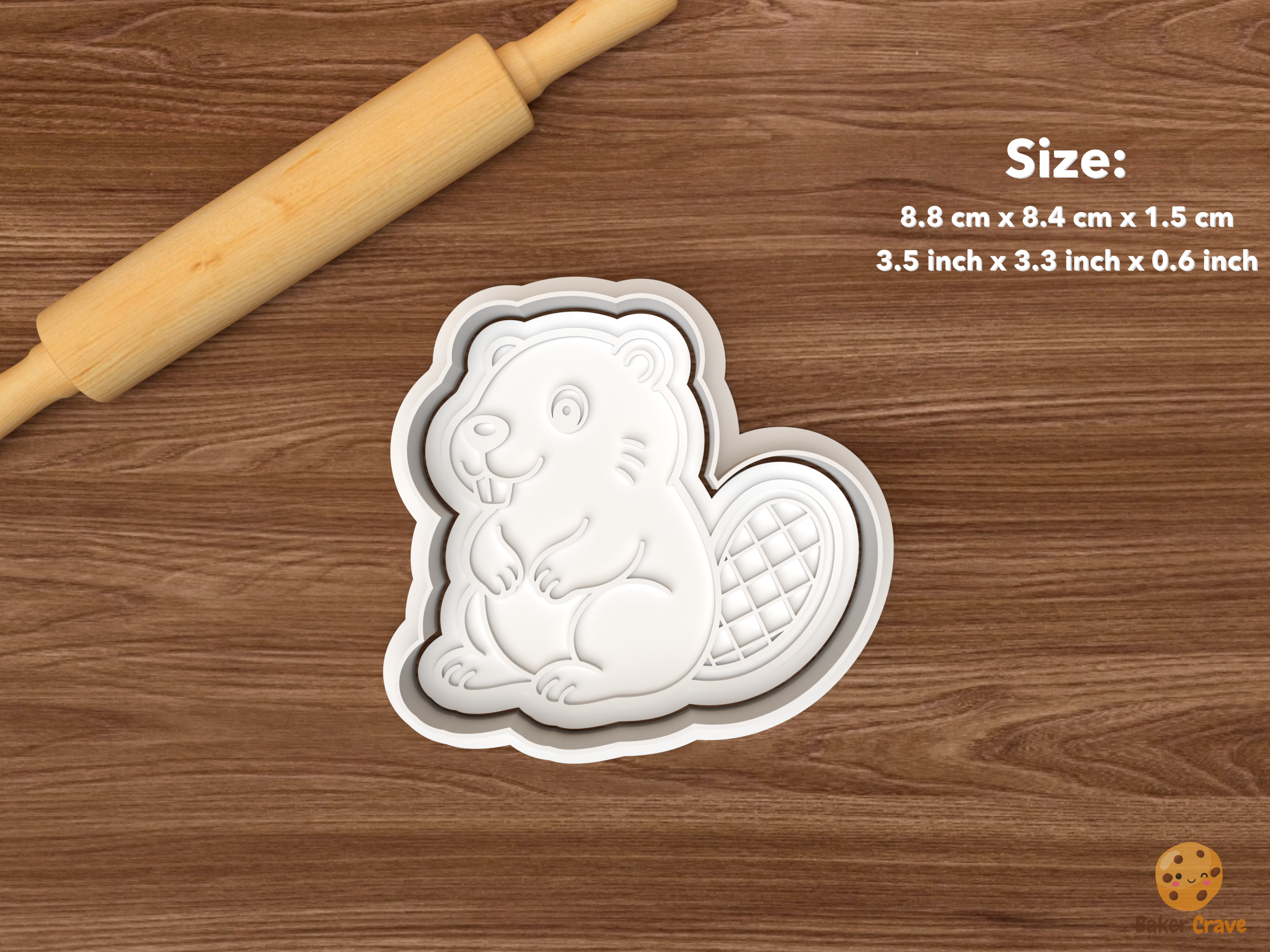 Pond Animals Cookie Cutter Set STL File - single beaver