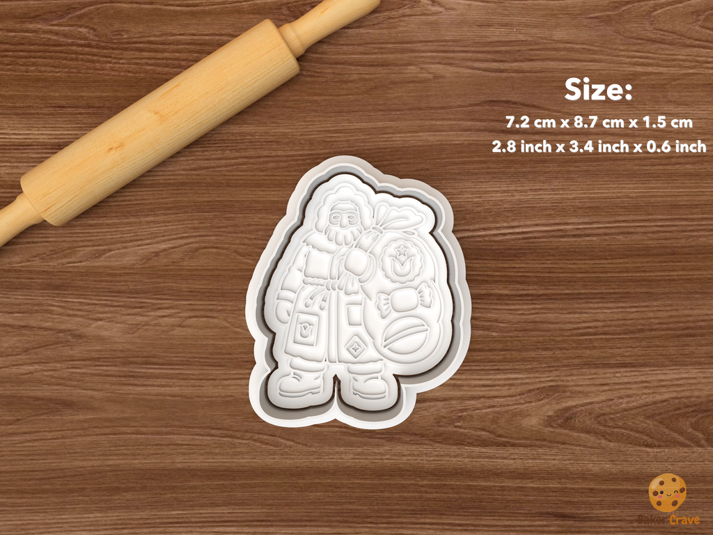 Belsnickel Christmas Cookie Cutter Set STL File - single belsnickel with gift sack