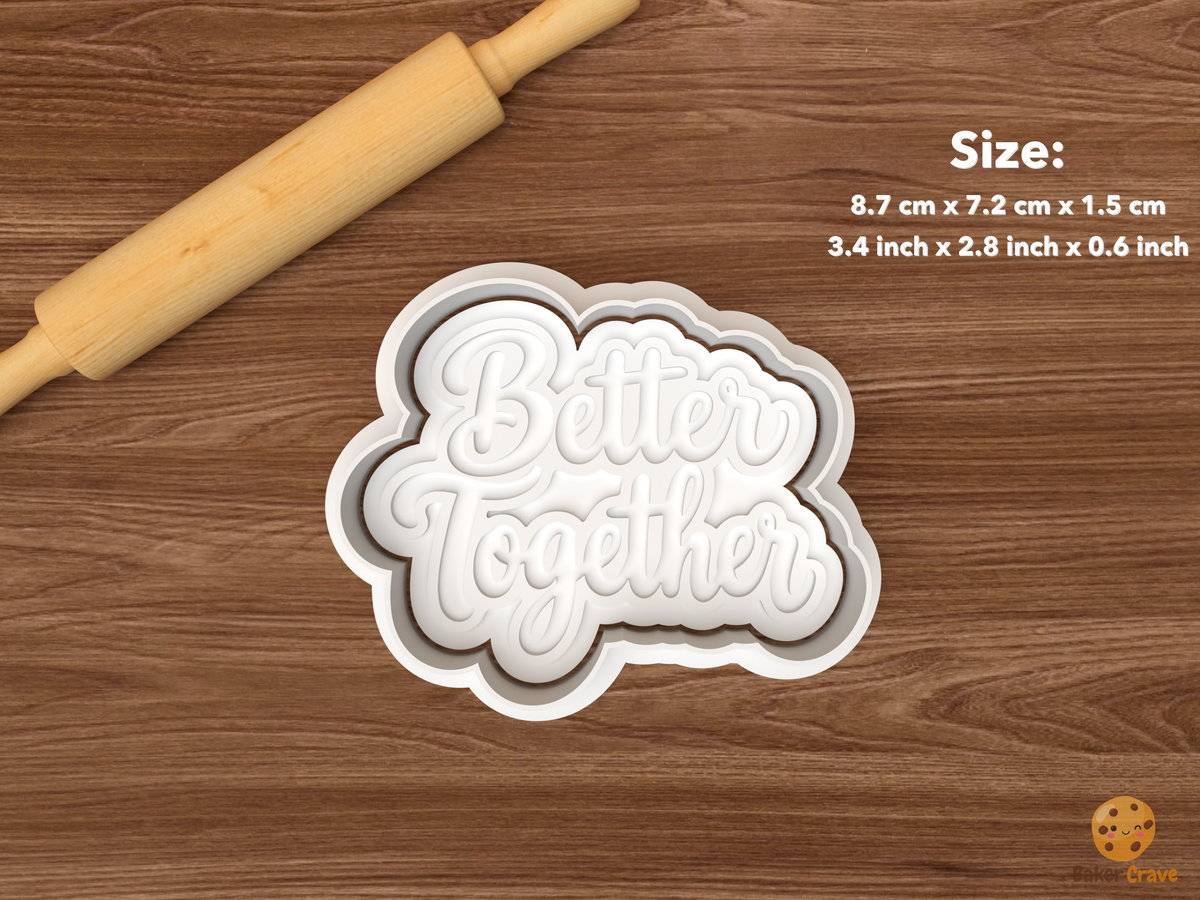 Just Married Wedding Words Cookie Cutter Set