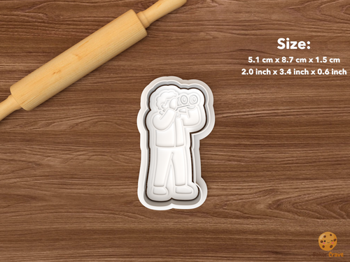Astronomer Cookie Cutter Set STL File - single binoculars observer