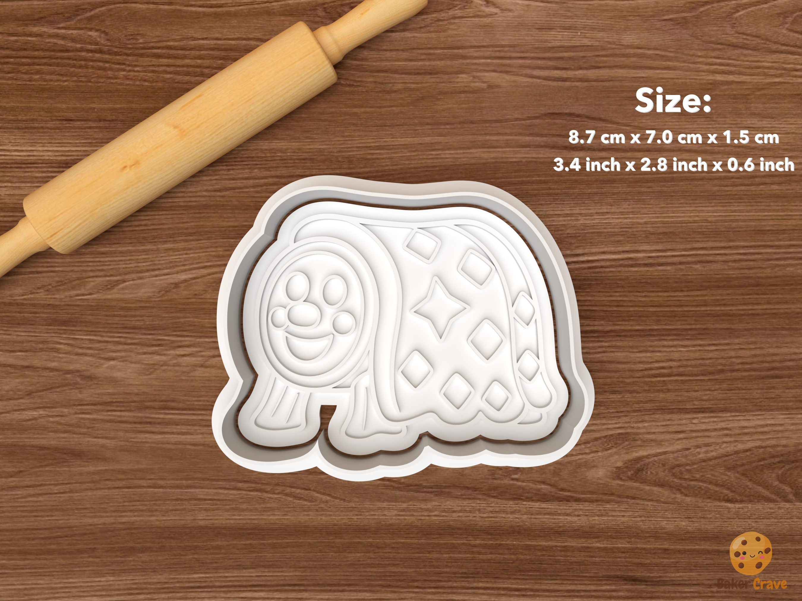 Tio De Nadal Christmas Cookie Cutter Set STL File - single blanketed tio de nadal log