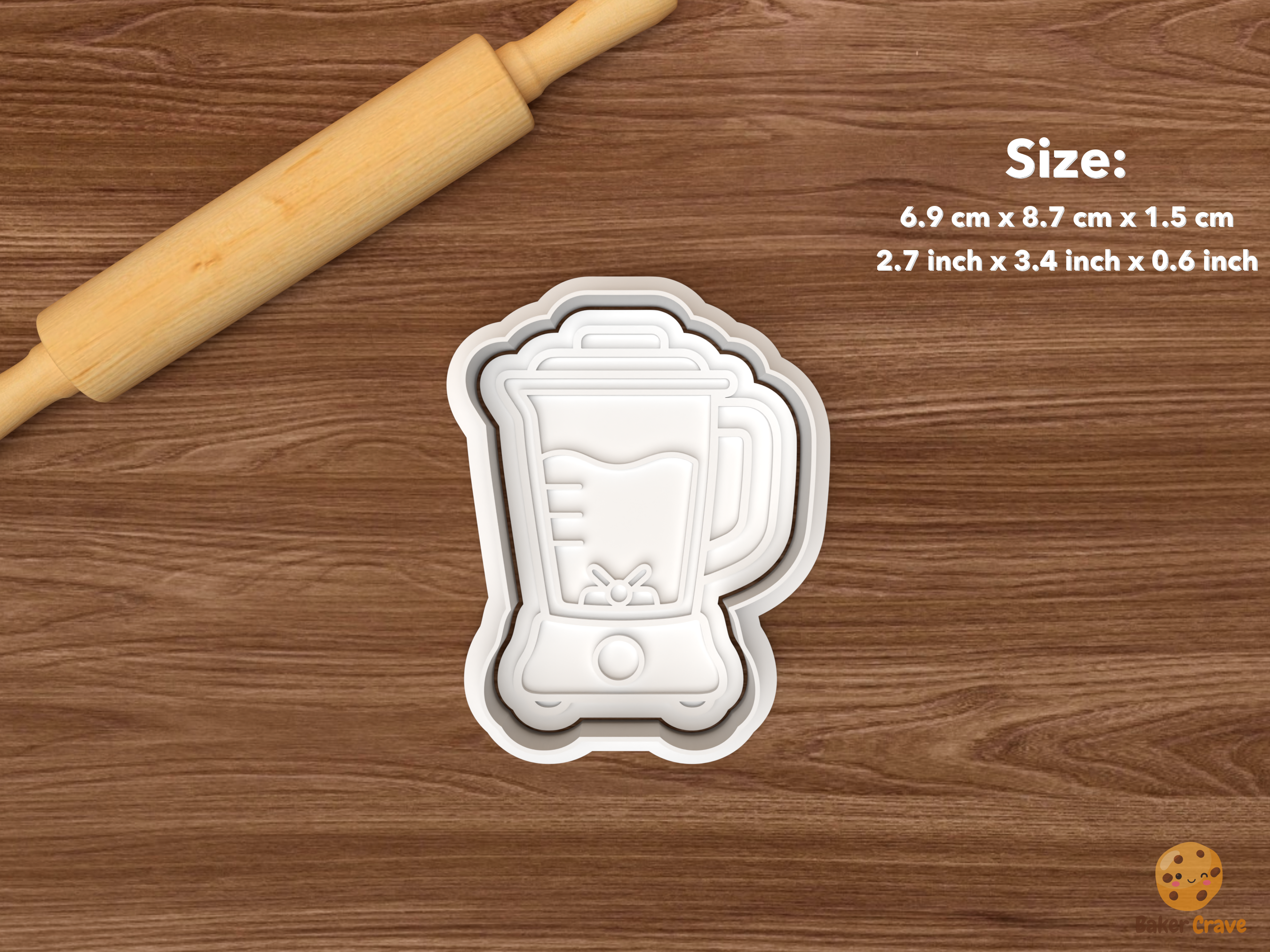 Smoothie Bar Cookie Cutter Set STL File - single blender