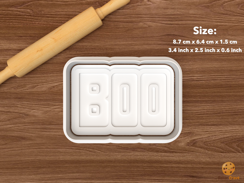BOO Lettering Cookie Cutter Set STL File