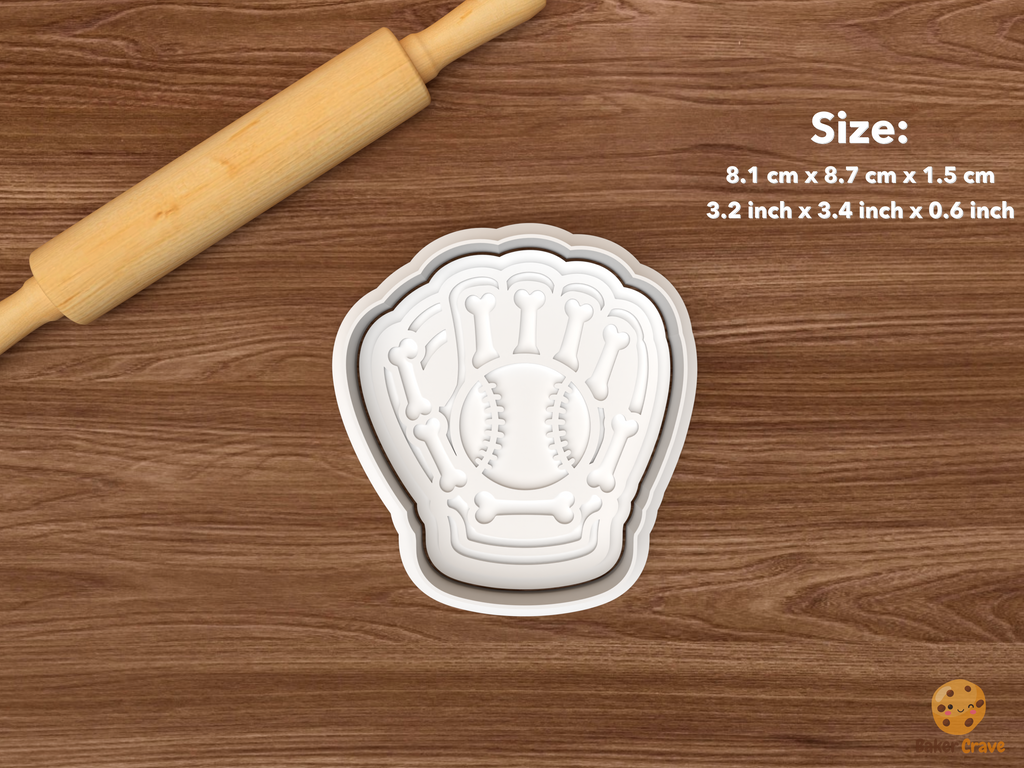Halloween Baseball Cookie Cutter Set STL File - single bone baseball glove