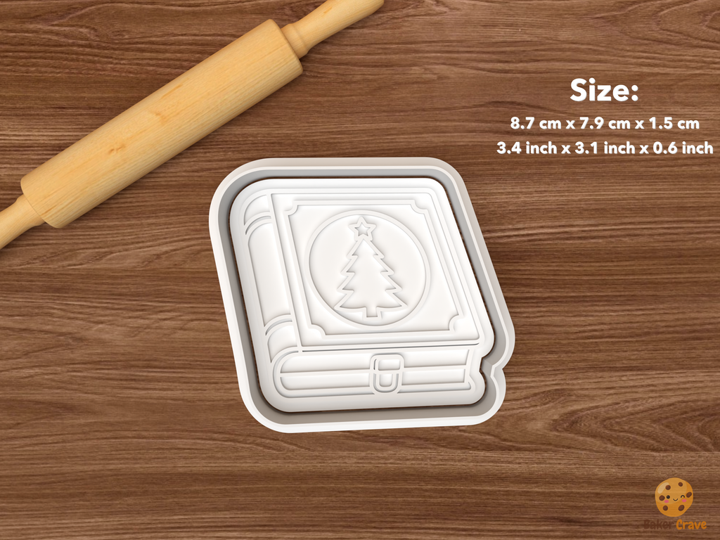 Christmas Eve Box Cookie Cutter Set STL File - single book style christmas eve box