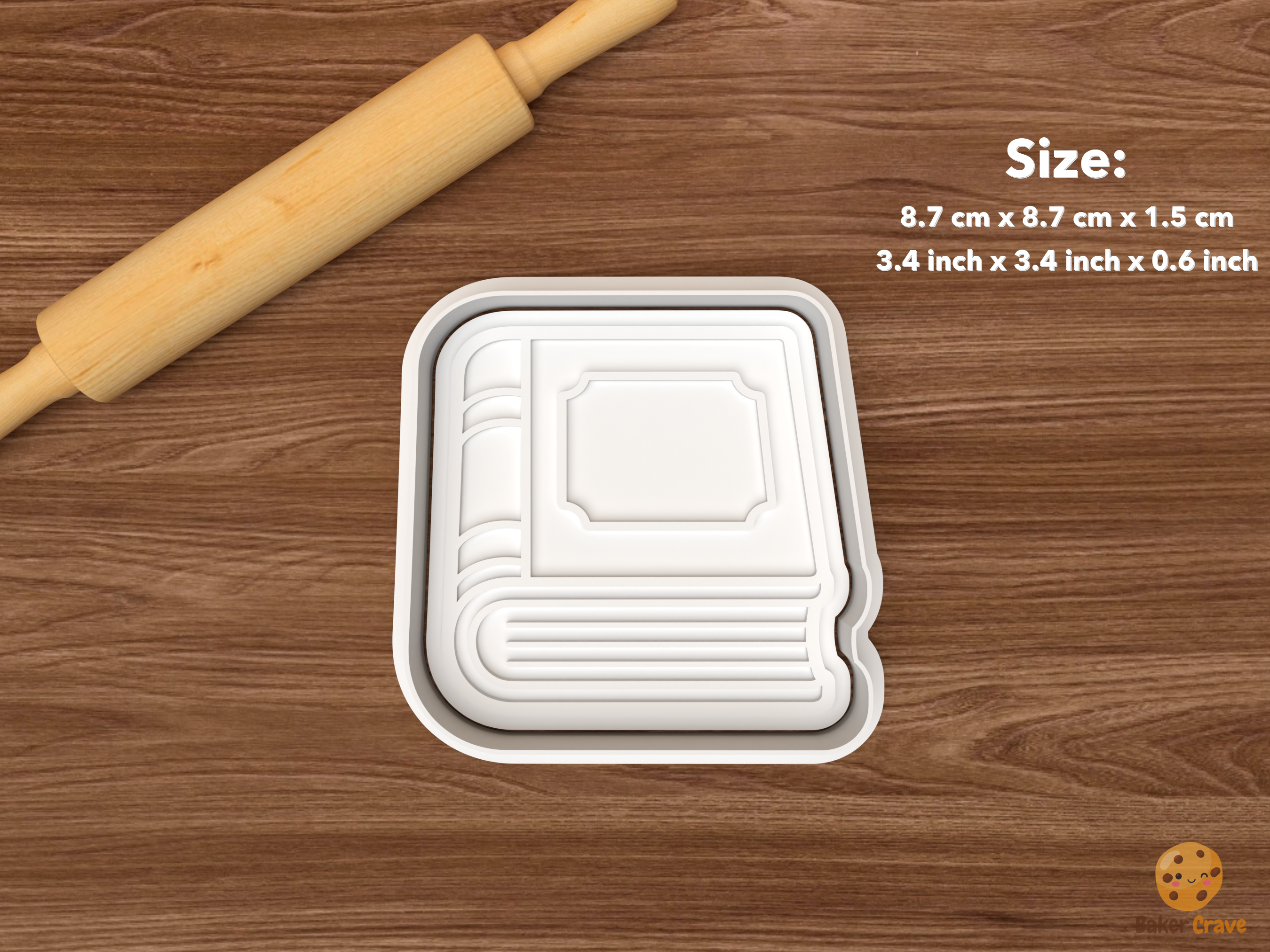 Teacher Retirement Cookie Cutter Set STL File - single book