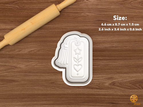Book Lover Cookie Cutter Set STL File - single bookmark with tassel