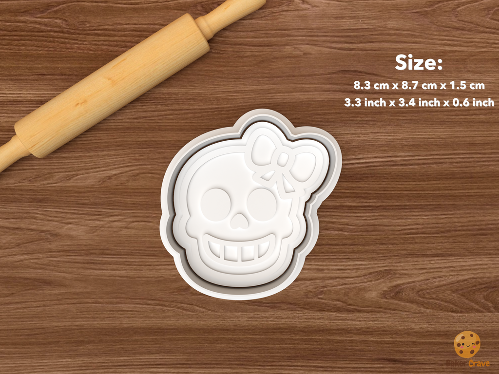 Cute Skull Faces Cookie Cutter Set STL File