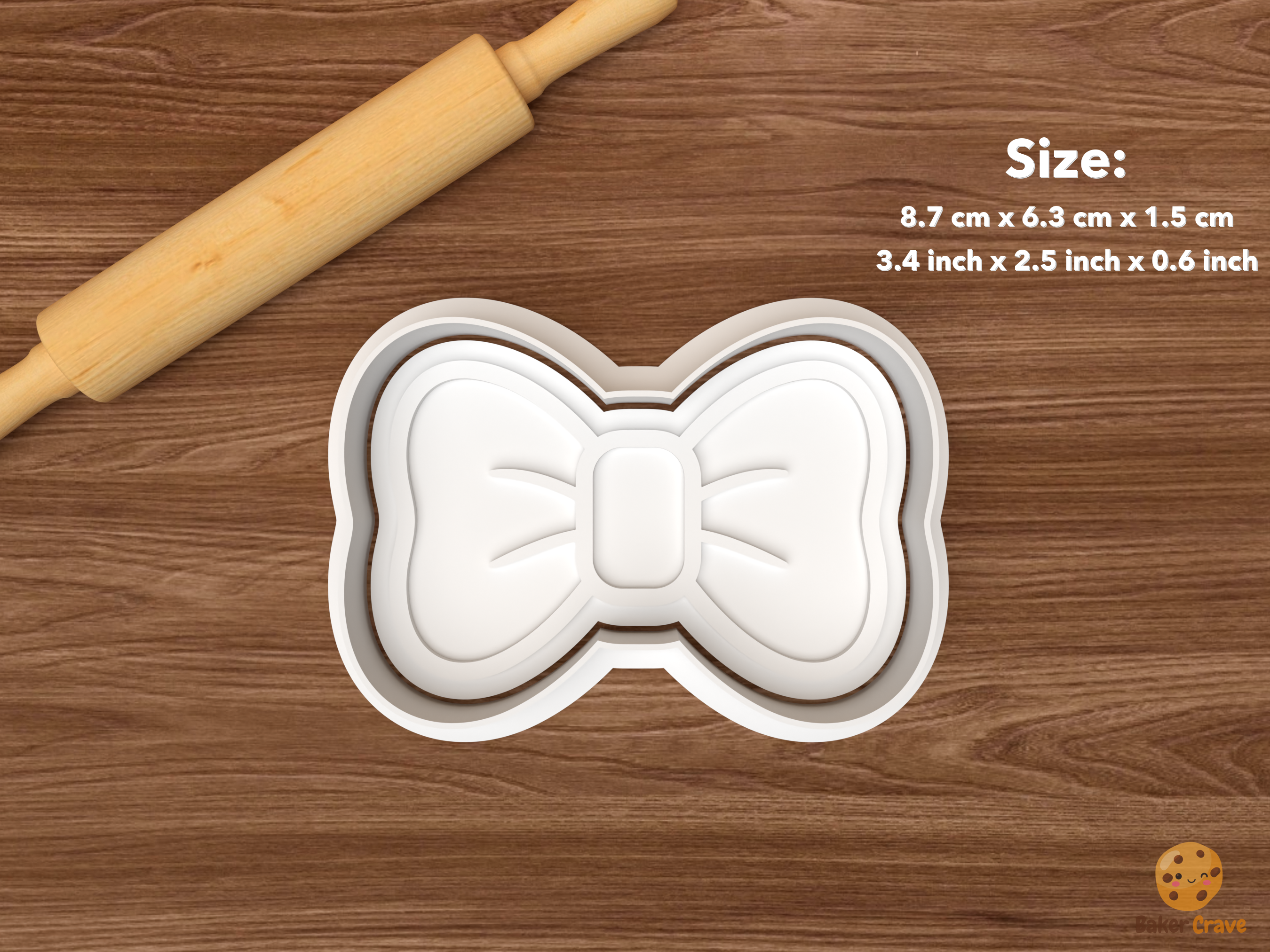 Grooming Salon Cookie Cutter Set STL File - single bow tie