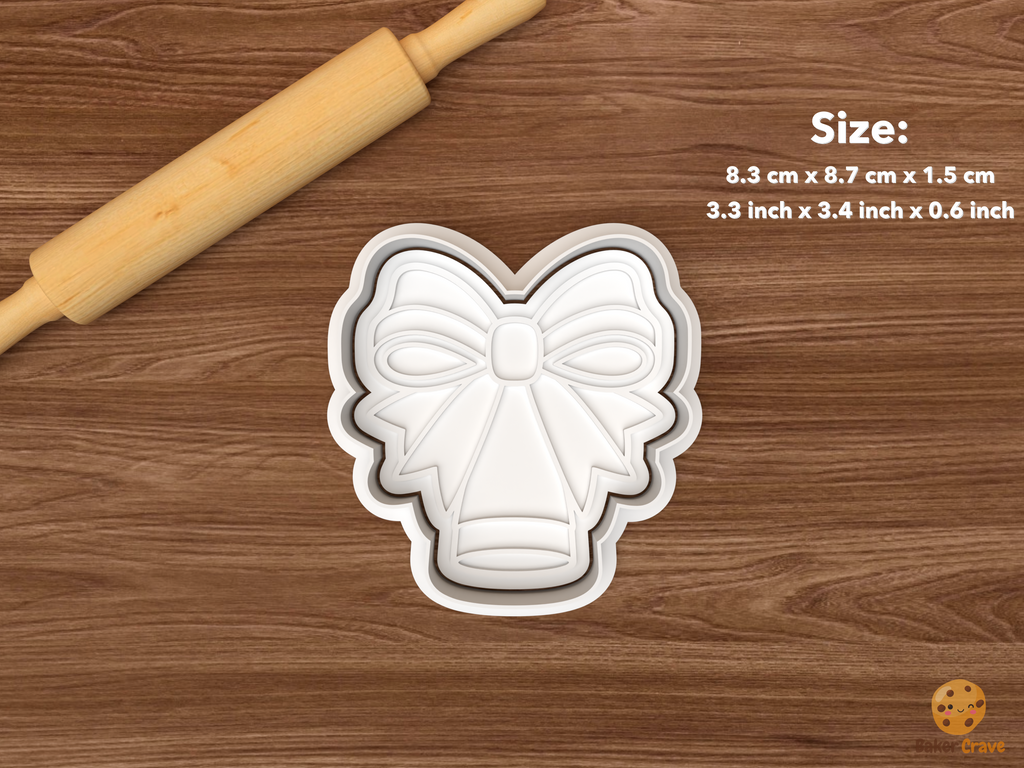 Christmas Tree Topper Cookie Cutter Set STL File - single bow tree topper