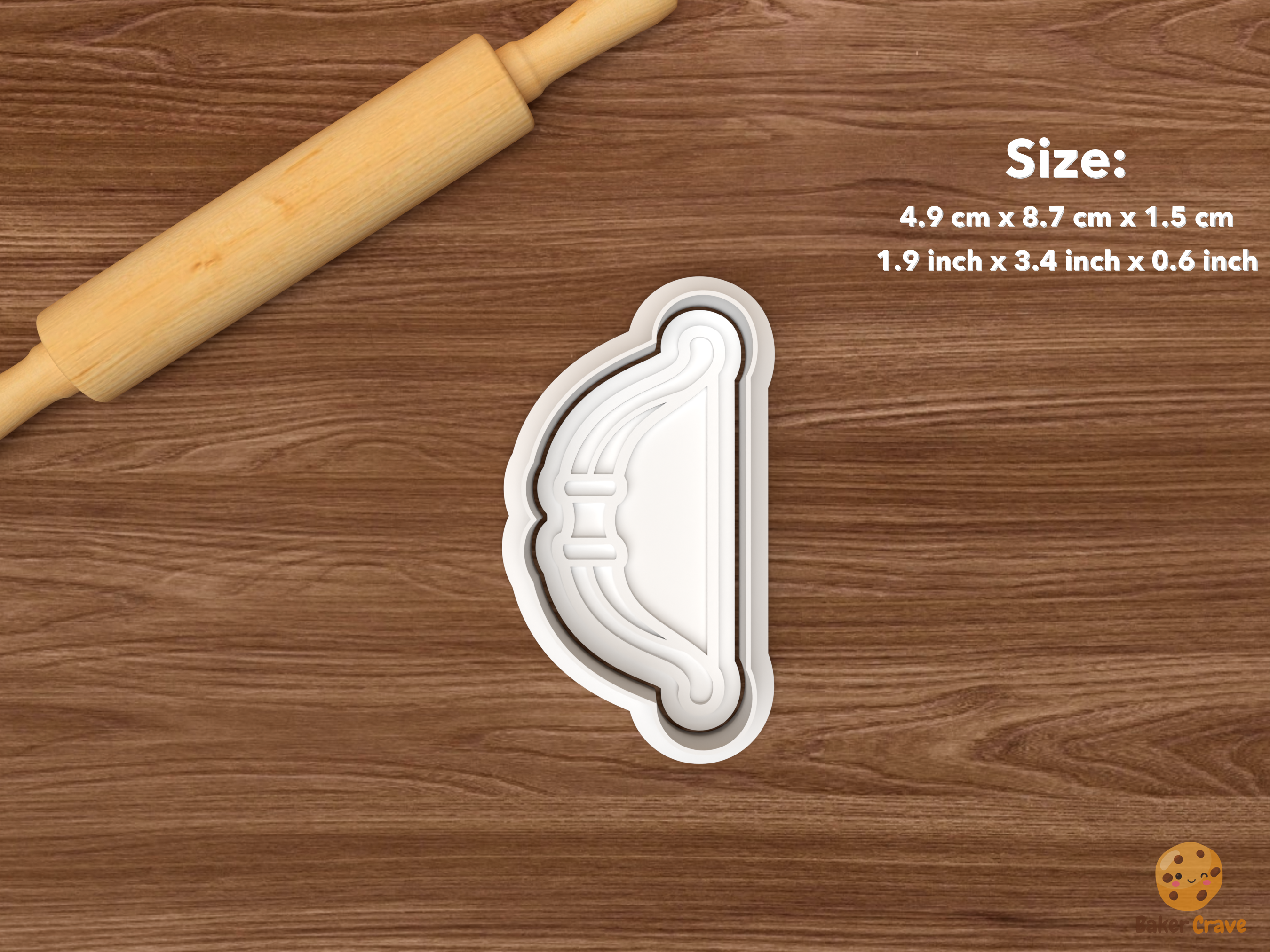 Archery Cookie Cutter Set STL File - single bow