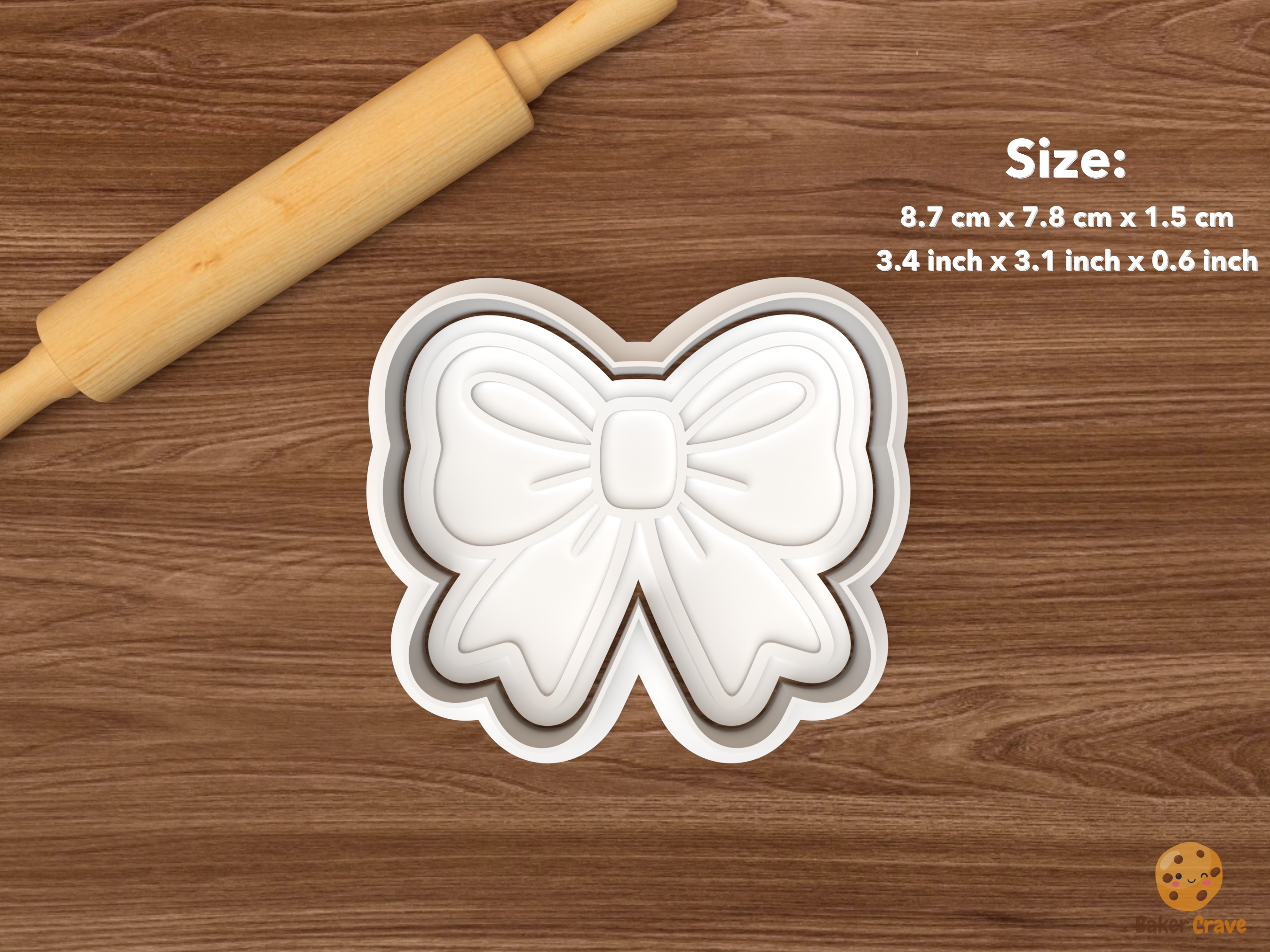Sweet Treats Cookie Cutter Set STL File - single bow