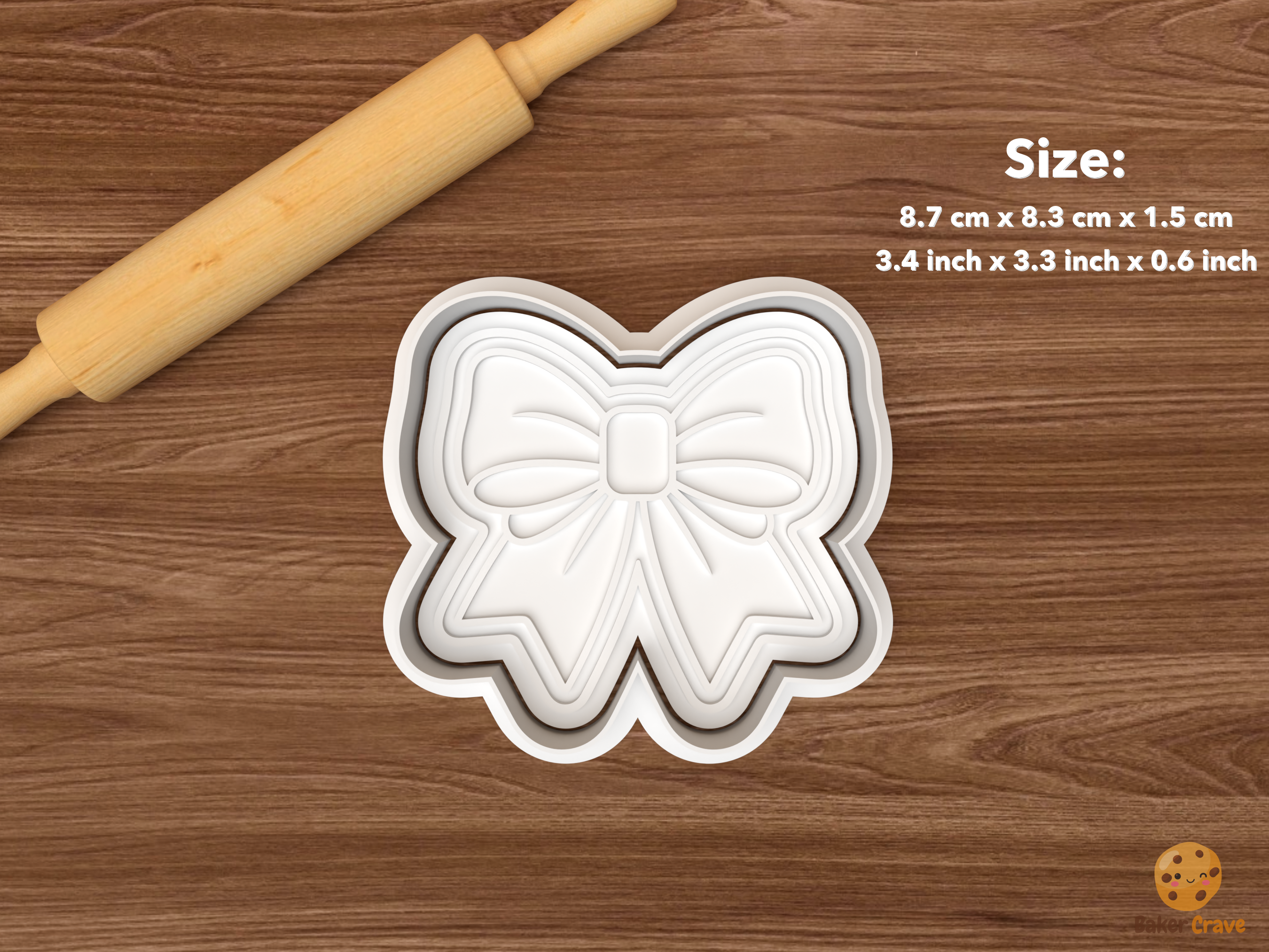 Masquerade Celebration Cookie Cutter Set STL File - single bow