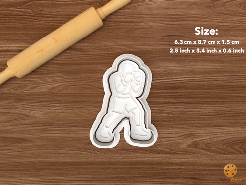 Boxing Cookie Cutter Set STL File - single boxer guard stance