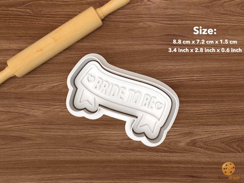 Bachelorette Party Cookie Cutter Set STL File - single bride to be sash