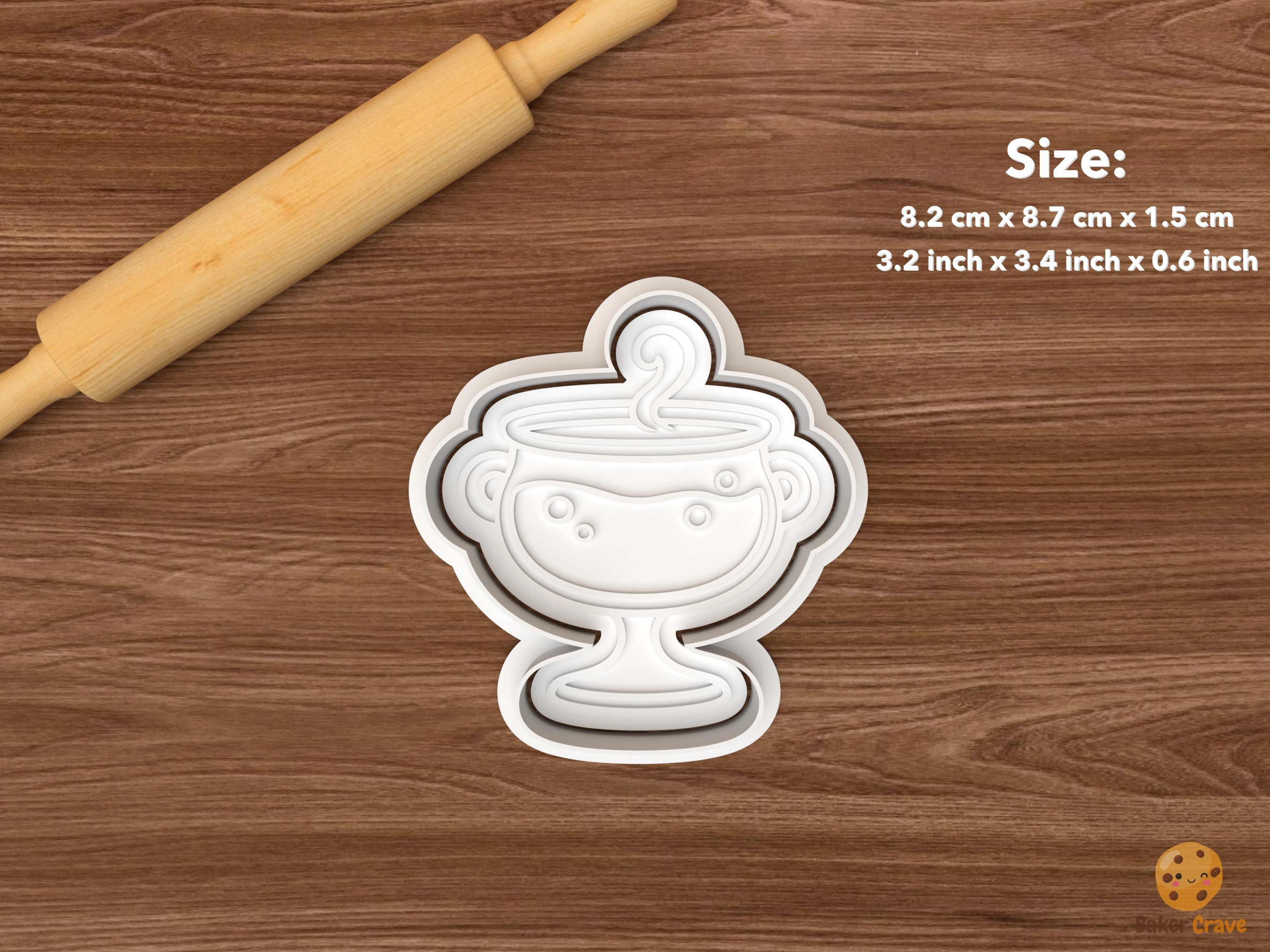 Halloween Witchy Cocktail Cookie Cutter Set STL File - single bubbling cauldron cocktail