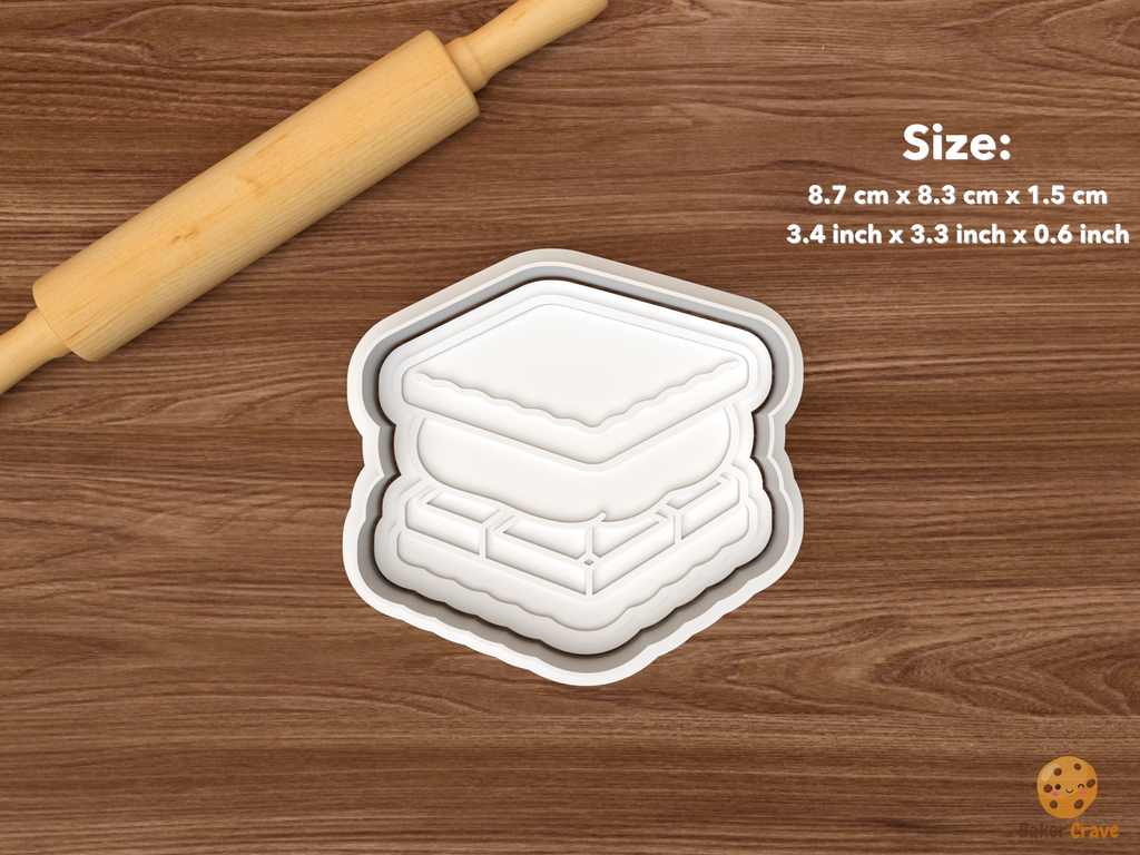 Camping First Birthday Cookie Cutter Set STL File - single campfire smore