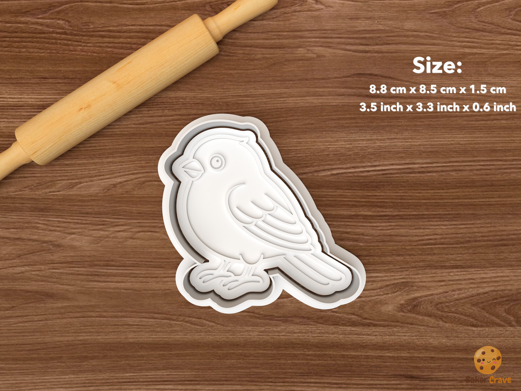 Pet Birds Cookie Cutter Set STL File - single canary
