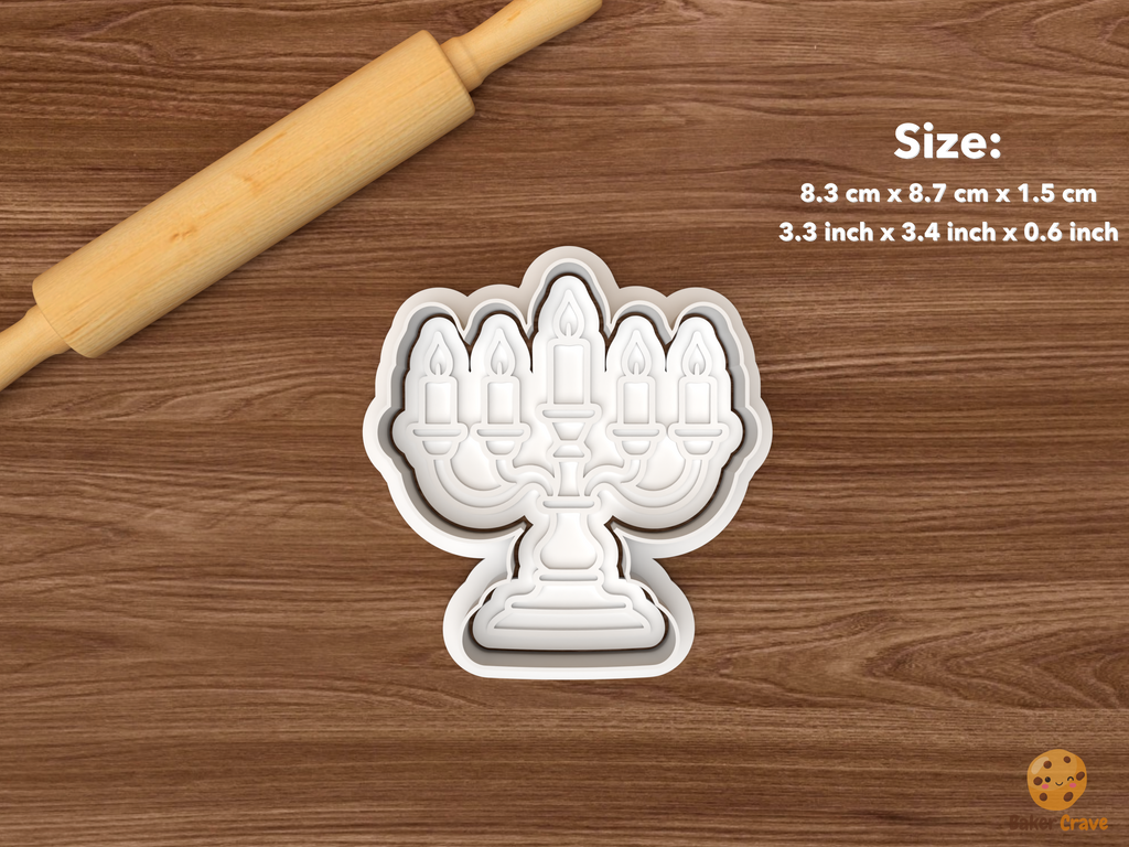 Christmas Opera Night Cookie Cutter Set STL File - single candelabra