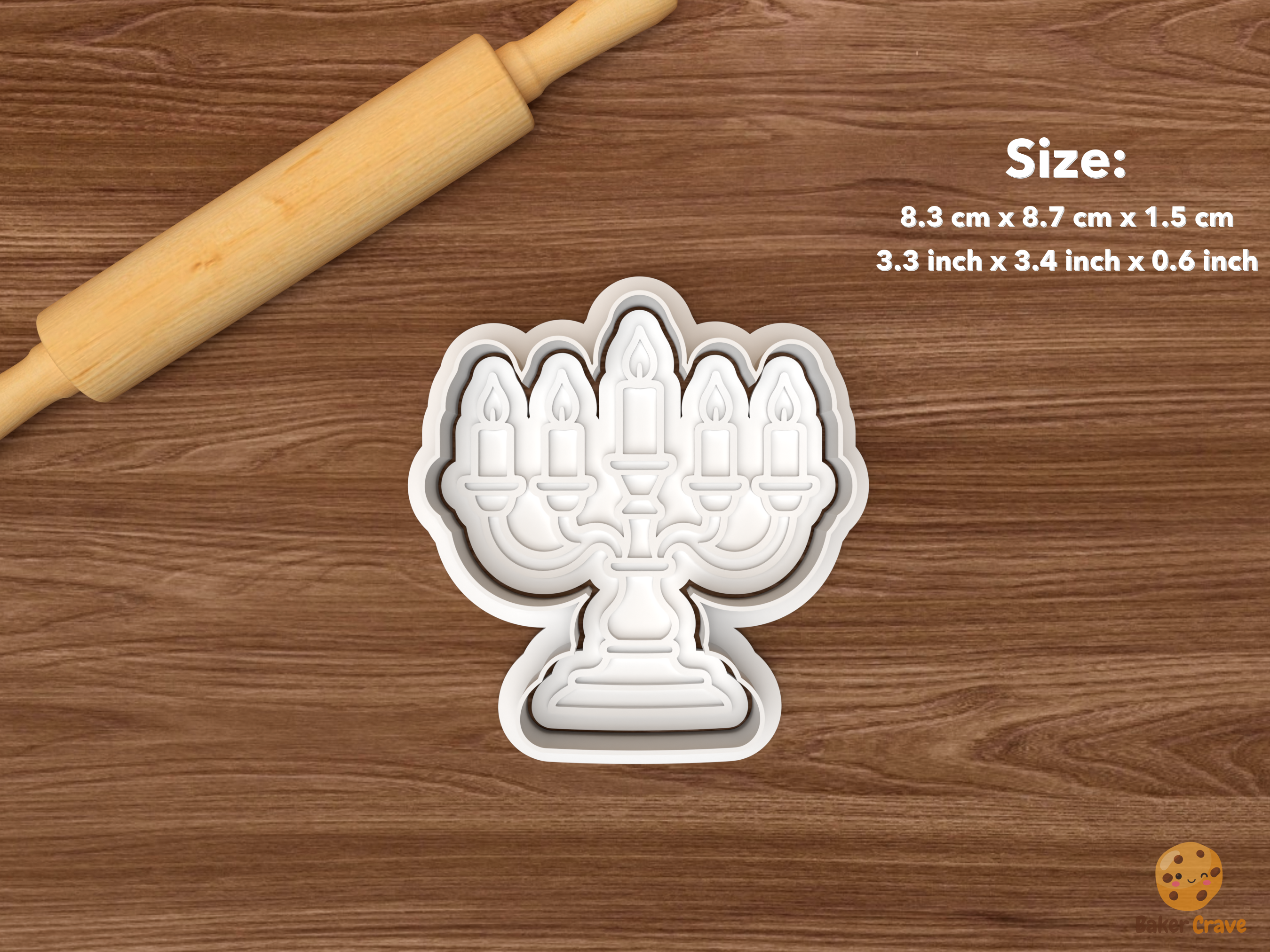 Christmas Opera Night Cookie Cutter Set STL File - single candelabra