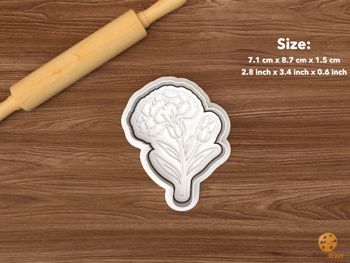 Carnation Blooms Cookie Cutter Set