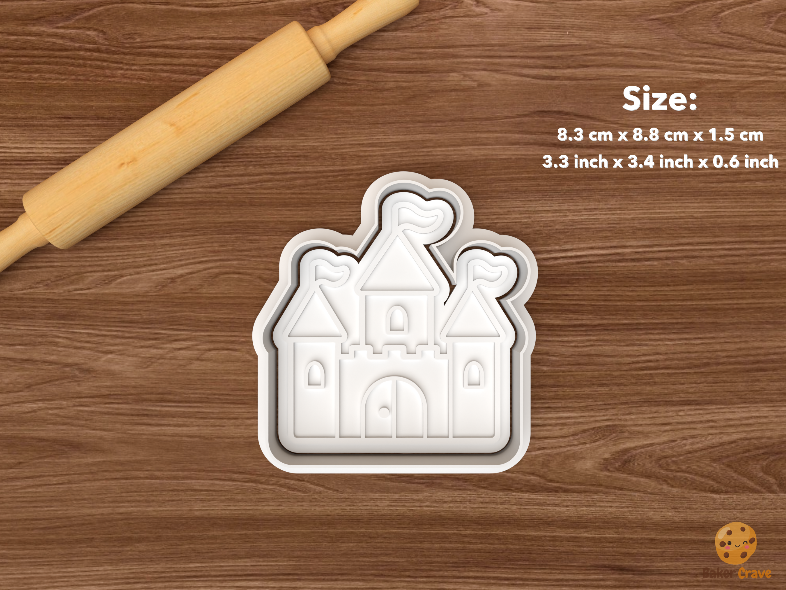 Princess Birthday Cookie Cutter Set STL File - single castle