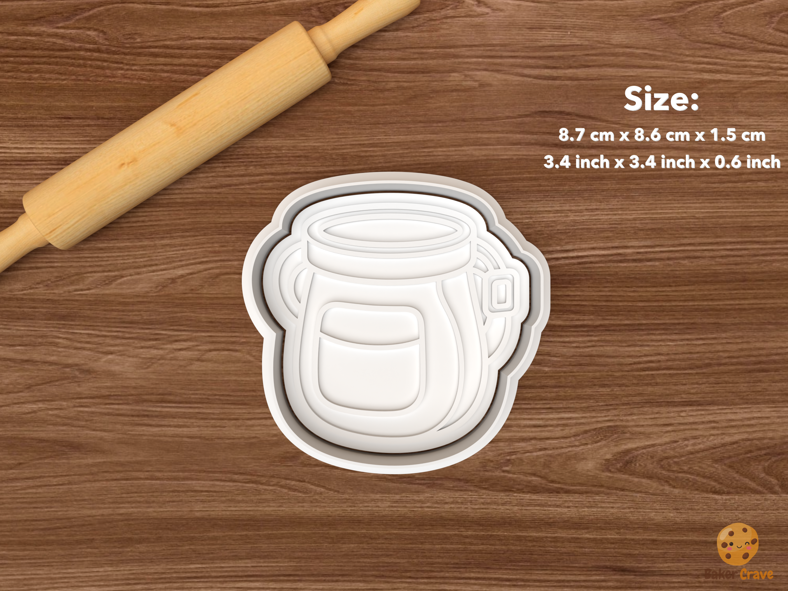 Rock Climbing Cookie Cutter Set STL File - single chalk bag