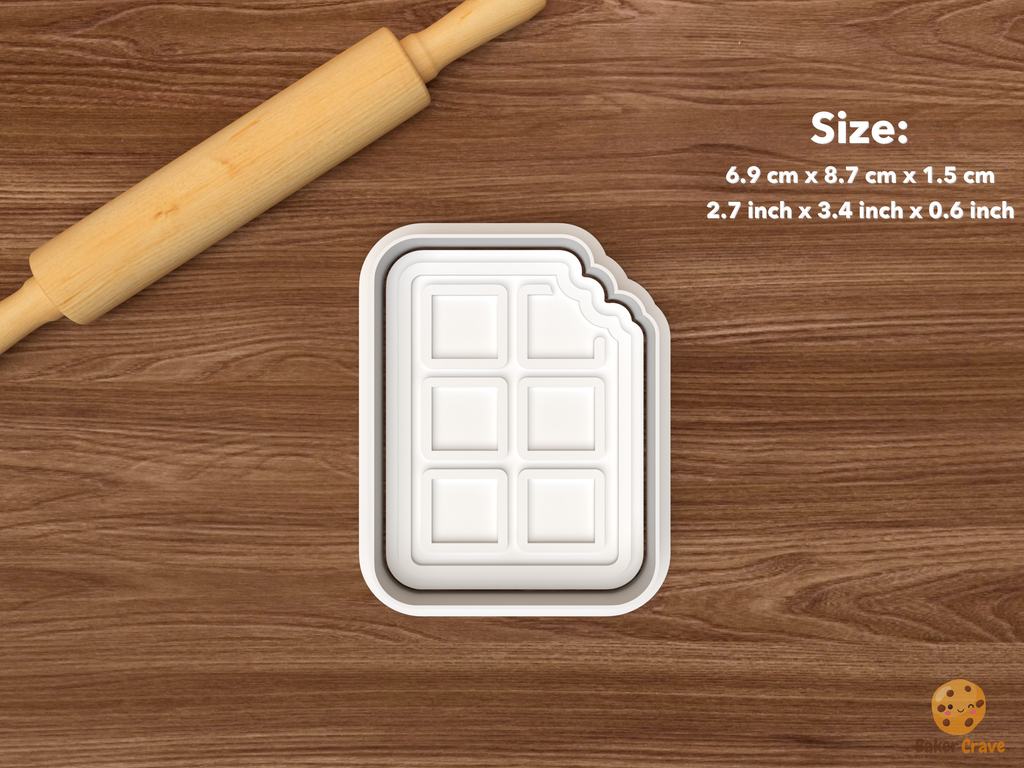 Chocolate Shop Cookie Cutter Set STL File - single chocolate bar
