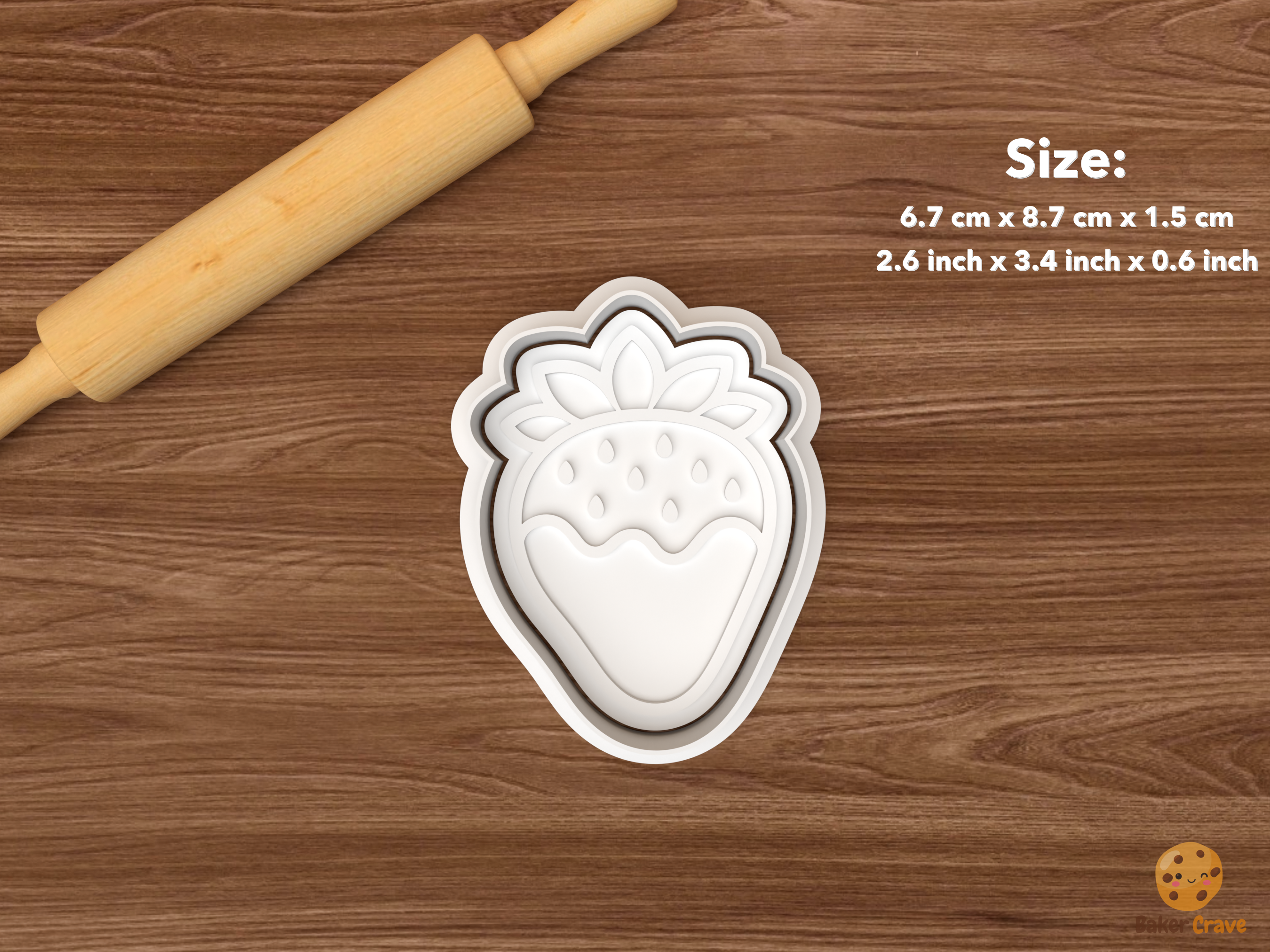 Chocolate Shop Cookie Cutter Set STL File - single chocolate covered strawberry