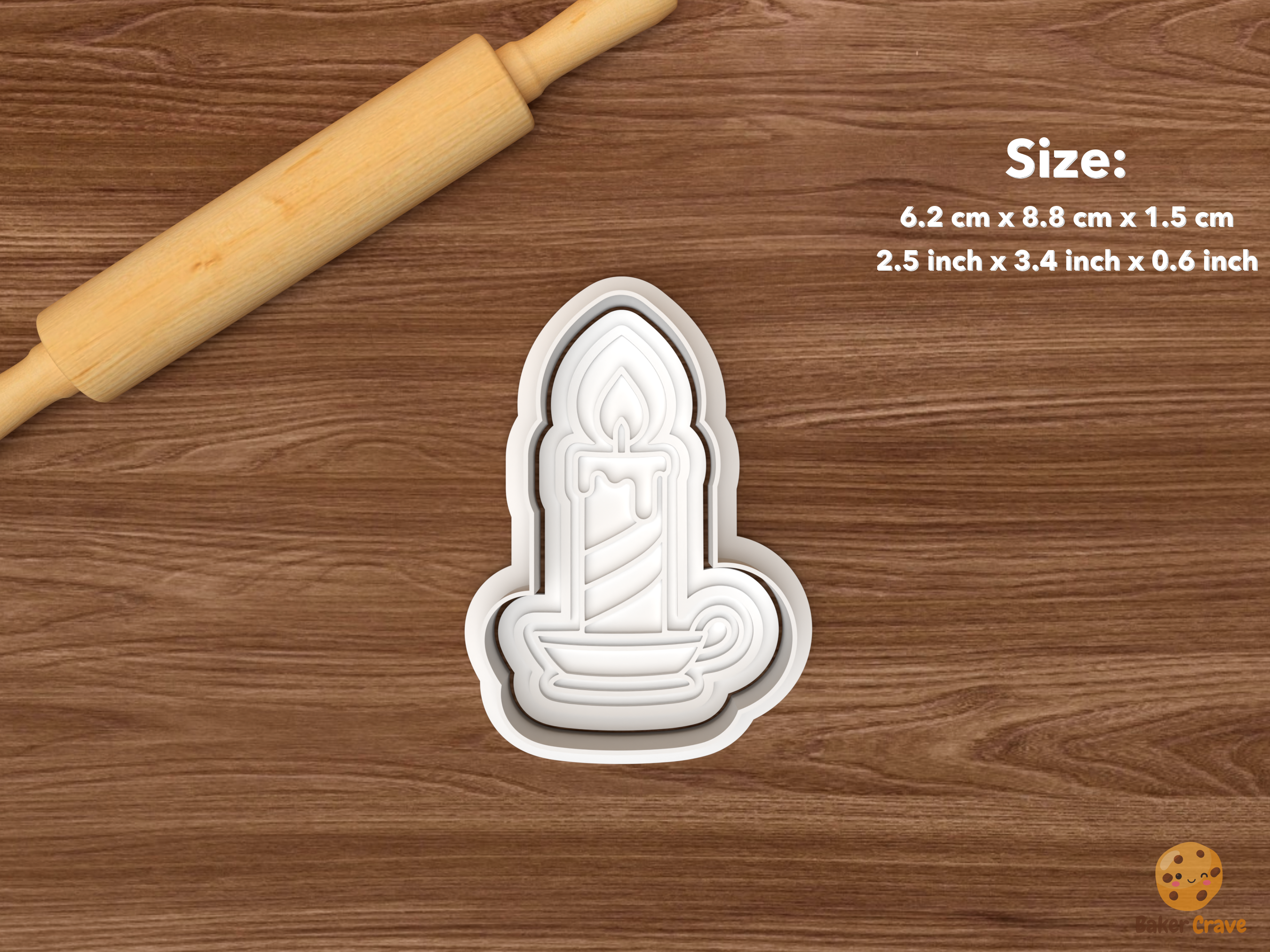 Christmas Gift Cookie Cutter Set STL File - single christmas candle