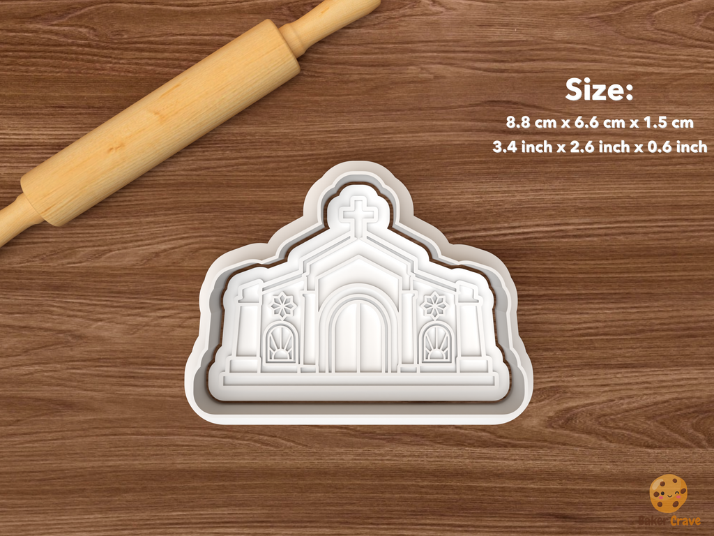 Simbang Gabi Christmas Cookie Cutter Set STL File - single church facade