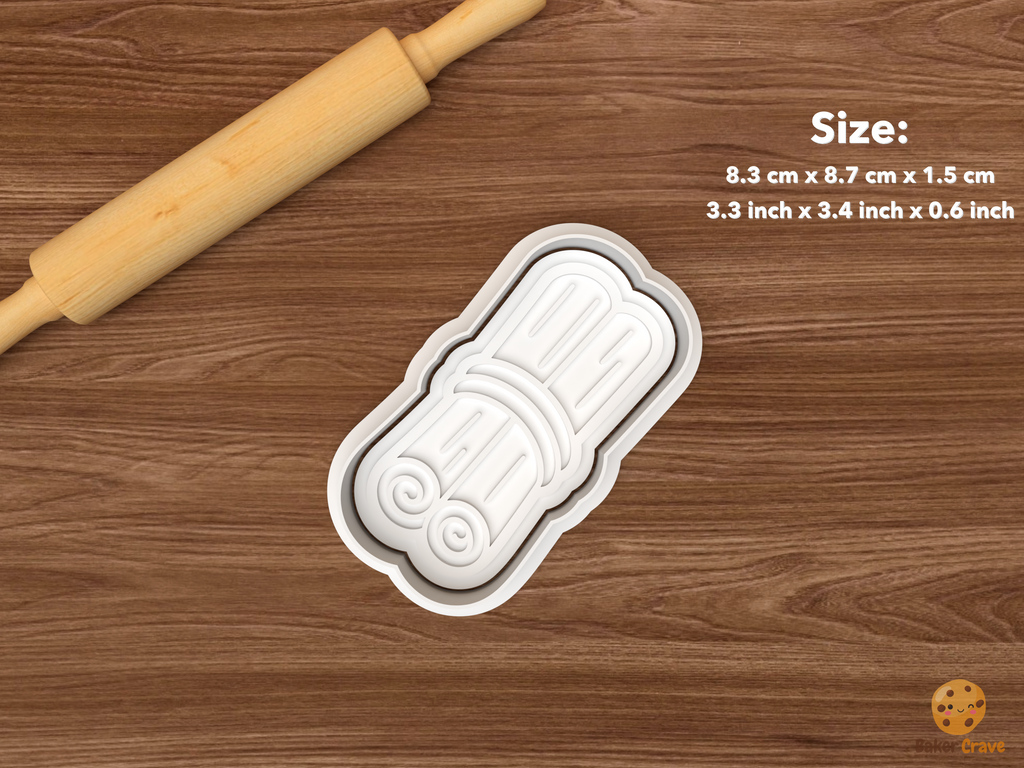 Pumpkin Spice Treats Cookie Cutter Set STL File - single cinnamon stick bundle