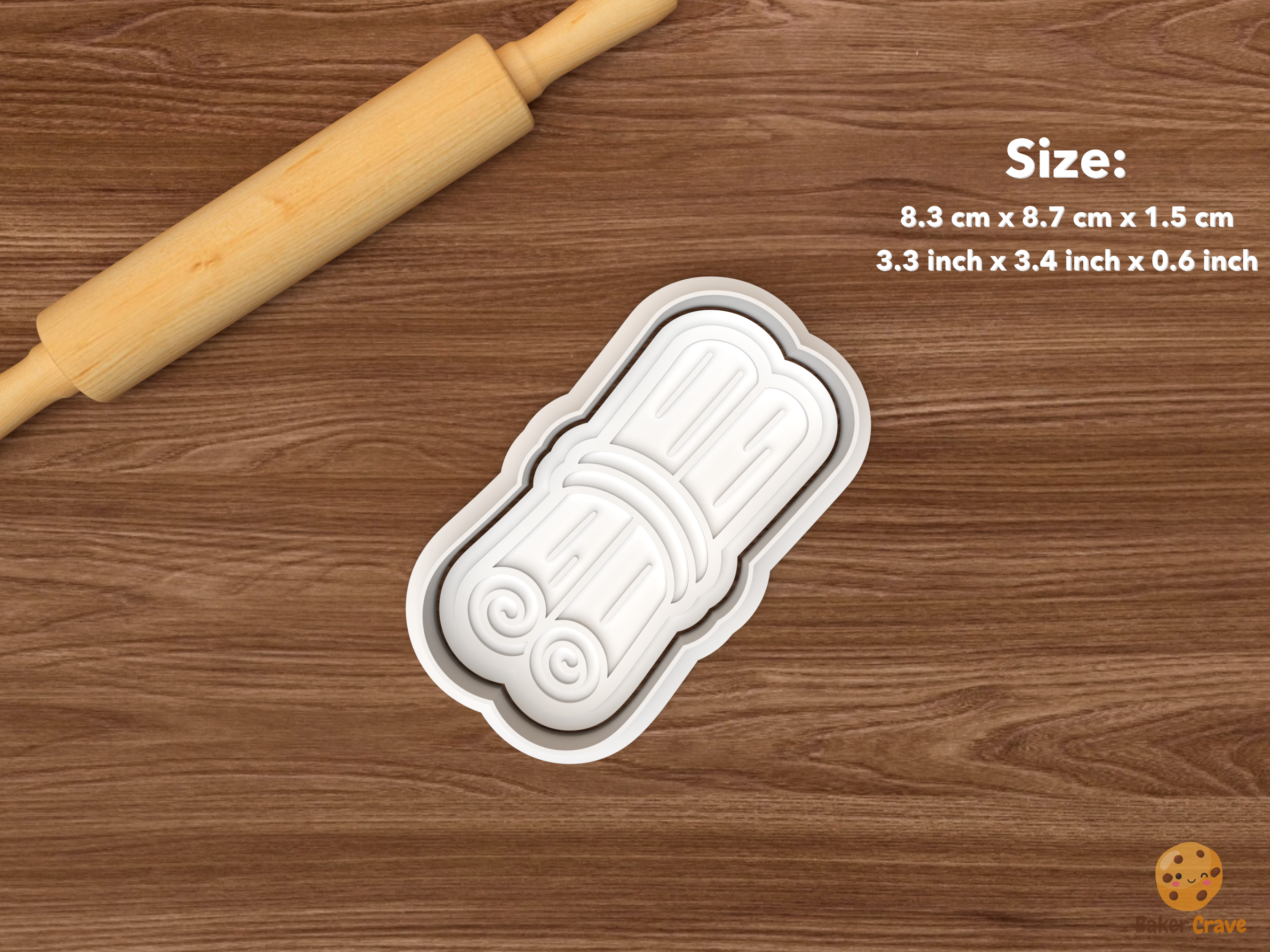Pumpkin Spice Treats Cookie Cutter Set STL File - single cinnamon stick bundle