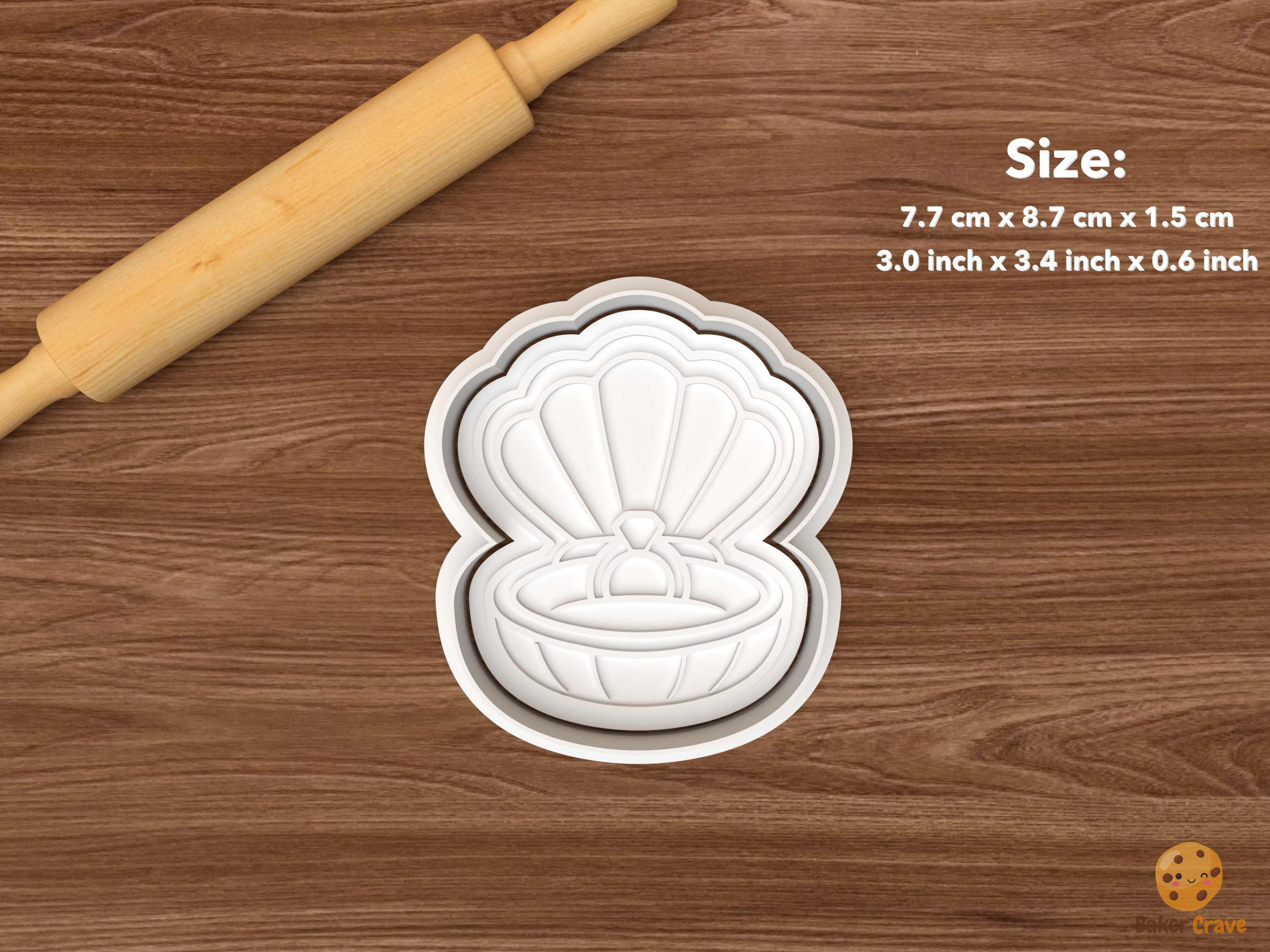 Coastal Bride Cookie Cutter Set STL File - single clamshell ring box