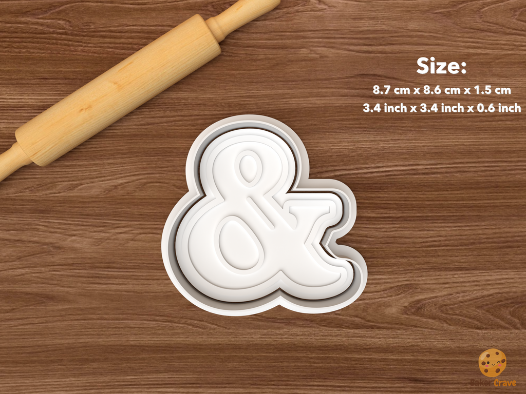 Wedding Ampersand Monogram Cookie Cutter Set STL File